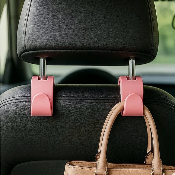 Other - Pink Car Seat Headrest Hooks set of 2